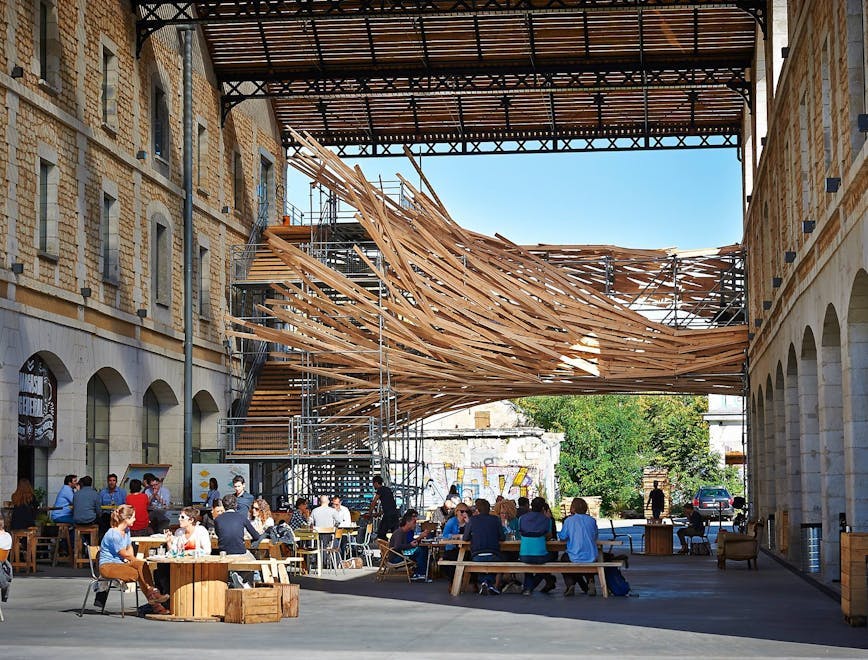 wood person human patio restaurant plywood porch cafeteria