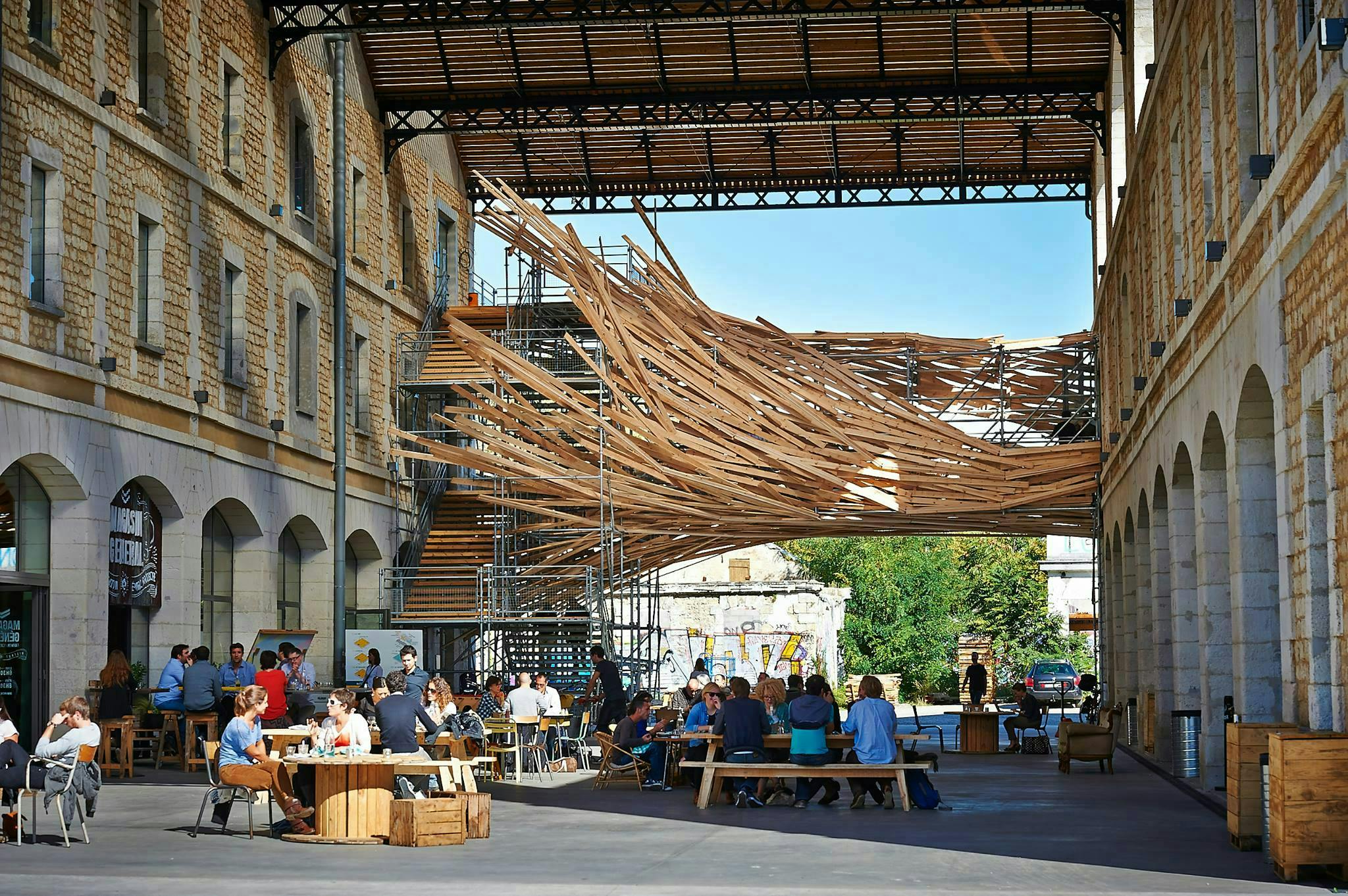wood person human patio restaurant plywood porch cafeteria