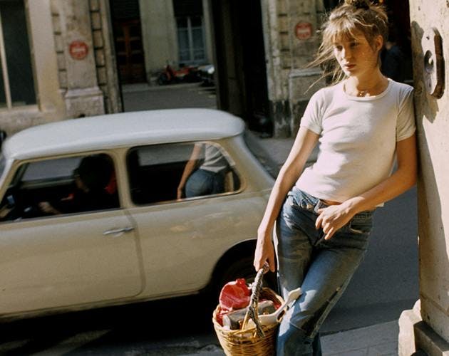 various 1974 jane birkin posed music actor alone female not-performing personality 422794 person human car transportation vehicle automobile basket clothing jeans pants