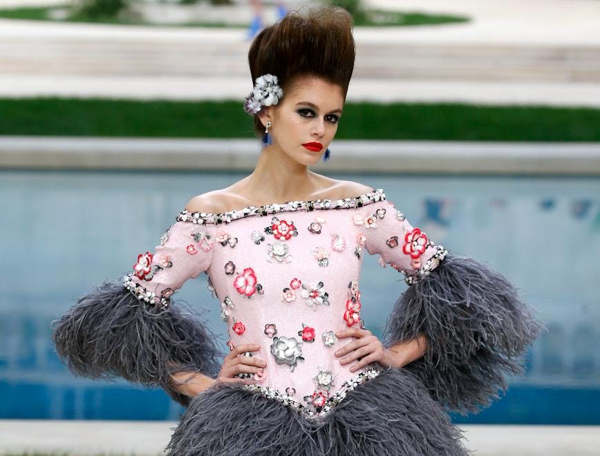 chanel. haute couture spring summer 2019 paris january 2019 paris x person human clothing apparel costume