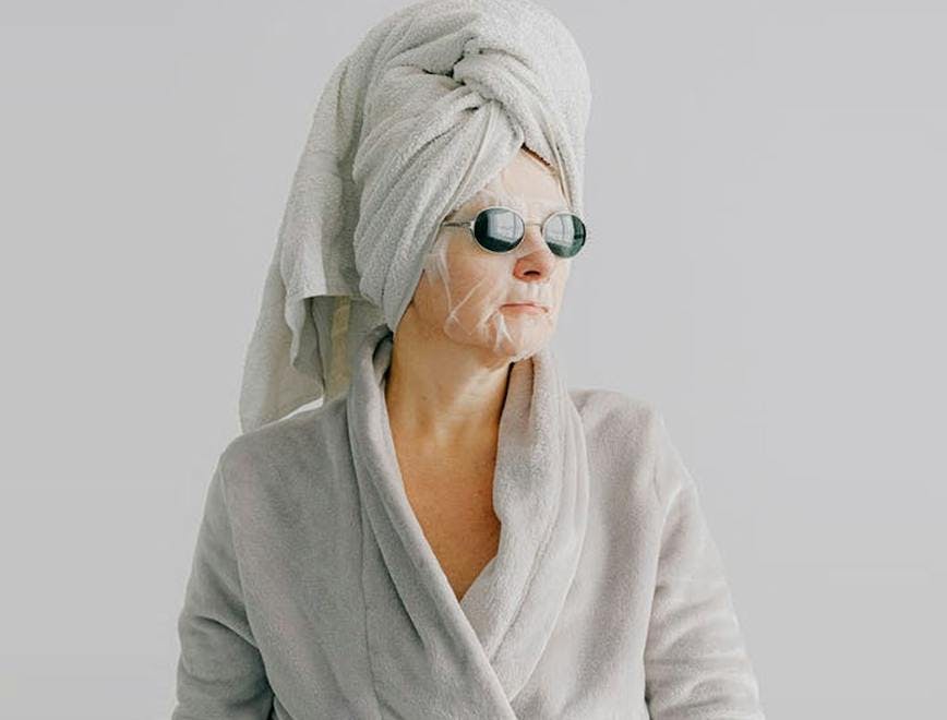 clothing sunglasses accessories home decor fashion sleeve robe headband long sleeve person