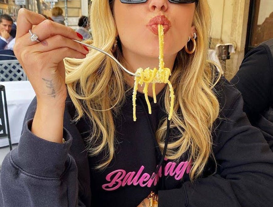 sunglasses accessories accessory person human noodle pasta food spaghetti meal