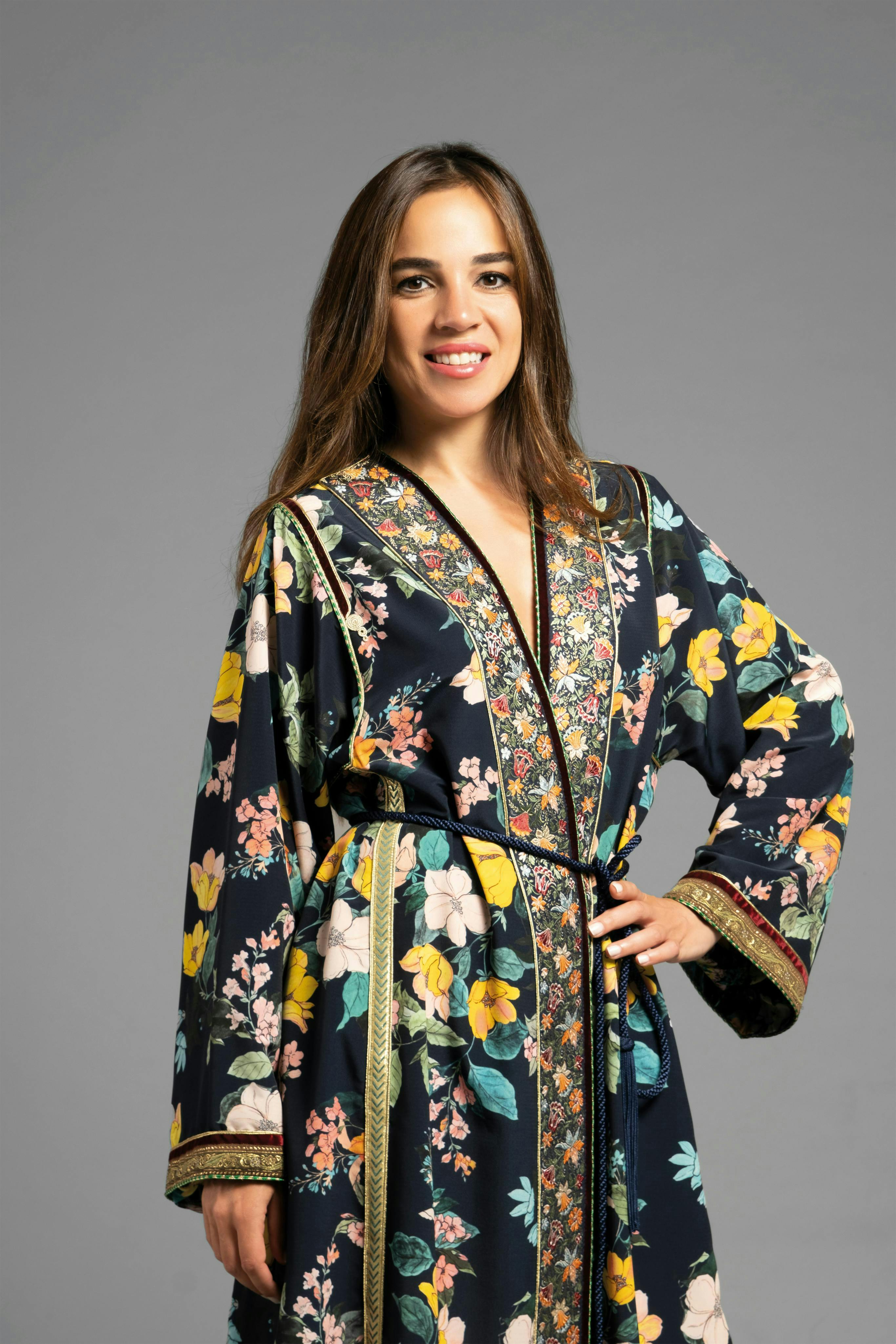 clothing apparel robe fashion gown sleeve kimono person human evening dress