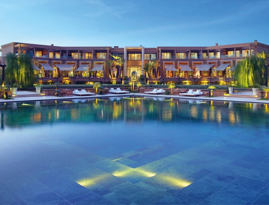 architecture building hotel resort housing villa pool swimming pool water waterfront