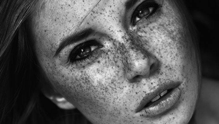 head person face photography portrait freckle adult female woman