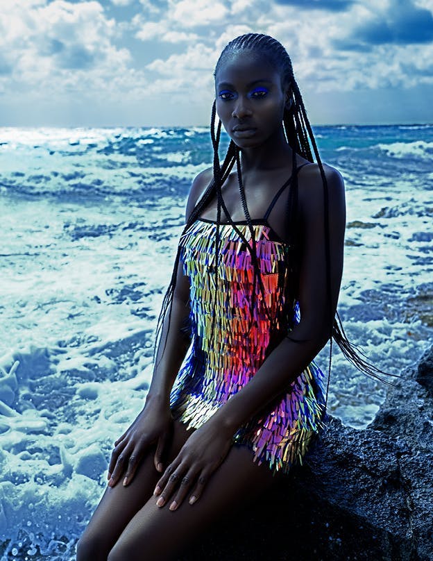 swimwear person nature outdoors sea bikini dress beachwear face portrait