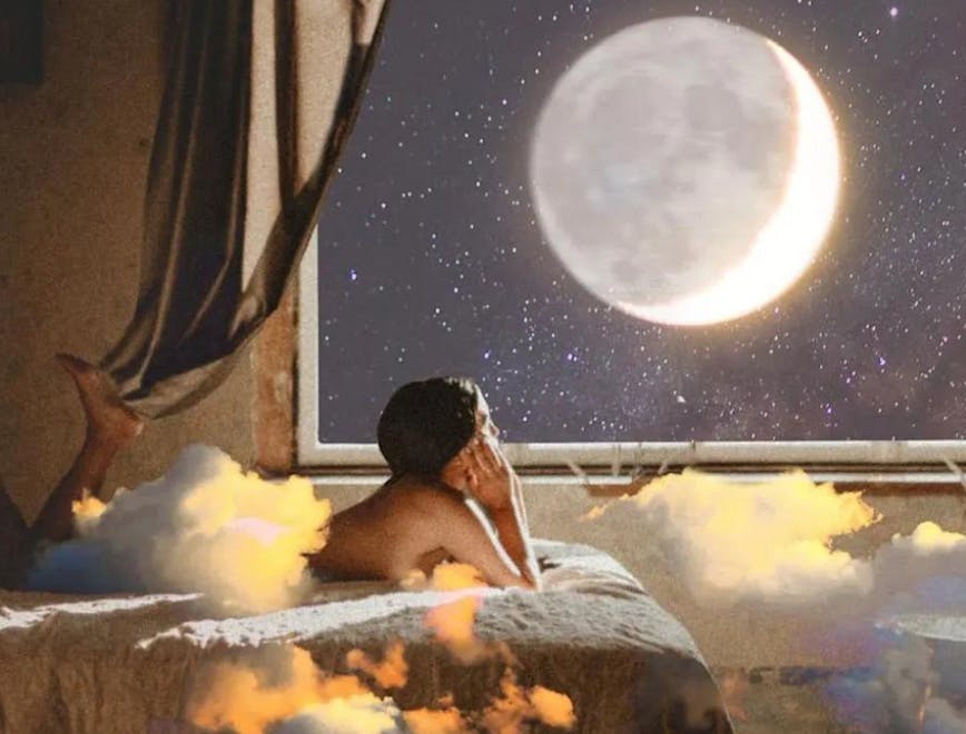 bathing person astronomy moon nature night outdoors